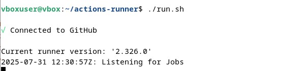 Démarrage du runner